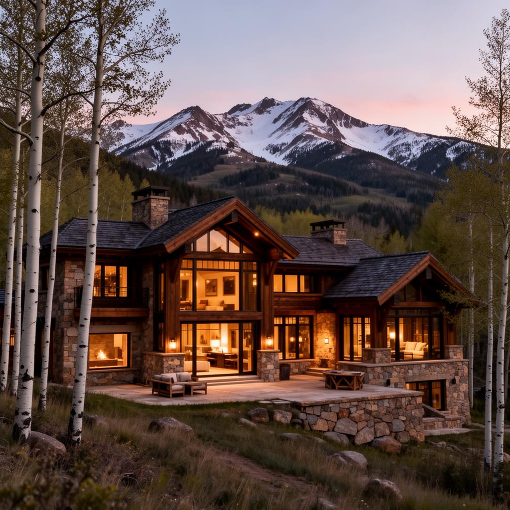 A mountain home tucked into the trees in the Upper Roaring Fork Valley